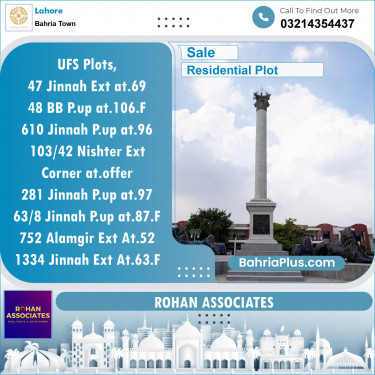 Residential Plot for Sale in Bahria Town, Lahore - (BP-124608)