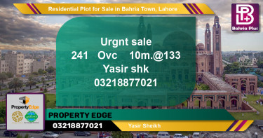 Residential Plot for Sale in Bahria Town, Lahore - (BP-124620)