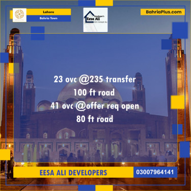 Commercial Plot for Sale in Bahria Town, Lahore - (BP-124645)