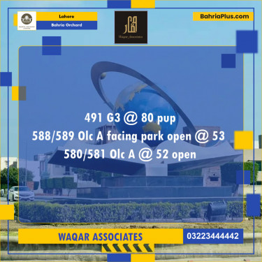 Residential Plot for Sale in Bahria Orchard, Lahore - (BP-124730)