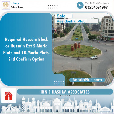 Residential Plot for Sale in Bahria Town, Lahore - (BP-124777)