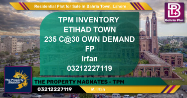 Residential Plot for Sale in Overseas C -  Bahria Town, Lahore - (BP-124797)
