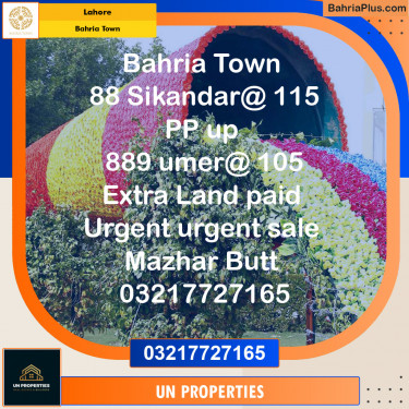 Residential Plot for Sale in Bahria Town, Lahore - (BP-124802)
