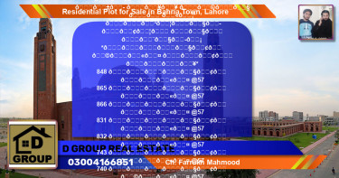 Residential Plot for Sale in Bahria Town, Lahore - (BP-124805)