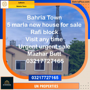 Residential Plot for Sale in Bahria Town, Lahore - (BP-124808)