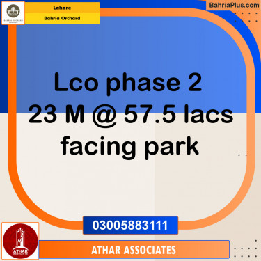 Residential Plot for Sale in Bahria Orchard, Lahore - (BP-124813)