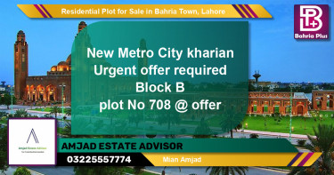 Residential Plot for Sale in Bahria Town, Lahore - (BP-124834)