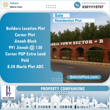 Residential Plot for Sale in Bahria Town, Lahore - (BP-124909)