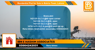 Residential Plot for Sale in Bahria Town, Lahore - (BP-124914)