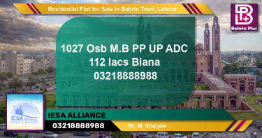 Residential Plot for Sale in Bahria Town, Lahore - (BP-124953)
