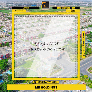 Residential Plot for Sale in Bahria Town, Lahore - (BP-124977)