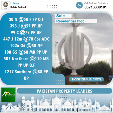 Residential Plot for Sale in Phase 2 - N Block -  Bahria Orchard, Lahore - (BP-125097)