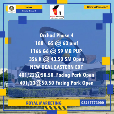 Residential Plot for Sale in Bahria Orchard, Lahore - (BP-125104)