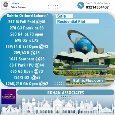 Residential Plot for Sale in Bahria Orchard, Lahore - (BP-125111)