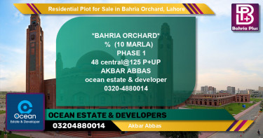Residential Plot for Sale in Bahria Orchard, Lahore - (BP-125135)