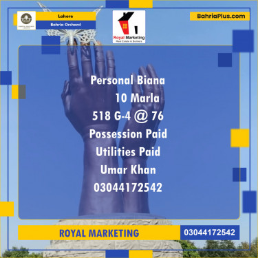 Residential Plot for Sale in Bahria Orchard, Lahore - (BP-125150)