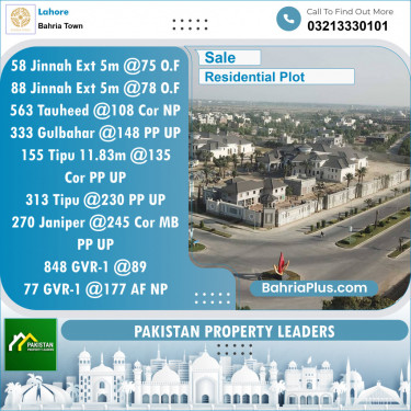 Residential Plot for Sale in Bahria Town, Lahore - (BP-125196)