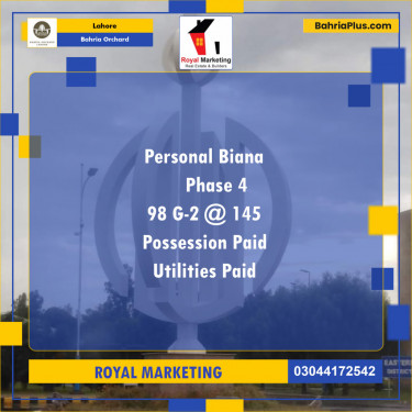 Residential Plot for Sale in Bahria Orchard, Lahore - (BP-125232)
