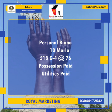 Residential Plot for Sale in Bahria Orchard, Lahore - (BP-125236)