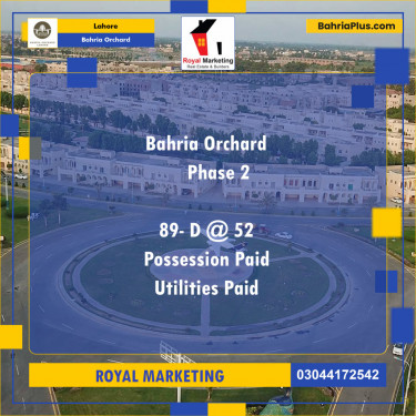 Residential Plot for Sale in Bahria Orchard, Lahore - (BP-125244)
