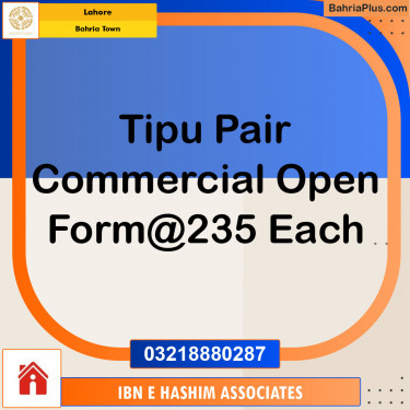 Commercial Plot for Sale in Bahria Town, Lahore - (BP-125323)