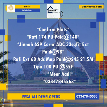 Residential Plot for Sale in Bahria Town, Lahore - (BP-125349)