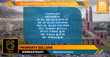 Residential Plot for Sale in Bahria Orchard, Lahore - (BP-125409)