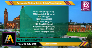 Residential Plot for Sale in Golf Phase 1 -  Bahria Town, Lahore - (BP-125437)