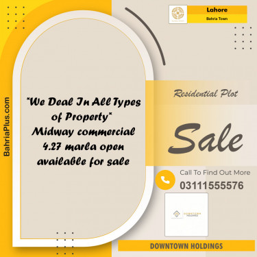 Residential Plot for Sale in Bahria Town, Lahore - (BP-125471)