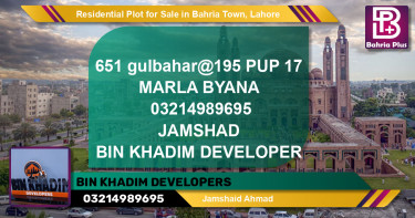 Residential Plot for Sale in Bahria Town, Lahore - (BP-125513)