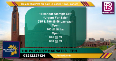 Residential Plot for Sale in Bahria Town, Lahore - (BP-125520)