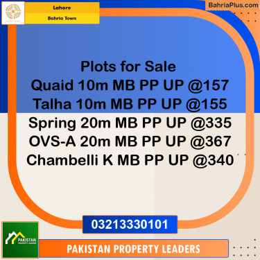Residential Plot for Sale in Bahria Town, Lahore - (BP-125532)