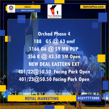 Residential Plot for Sale in Bahria Orchard, Lahore - (BP-125630)