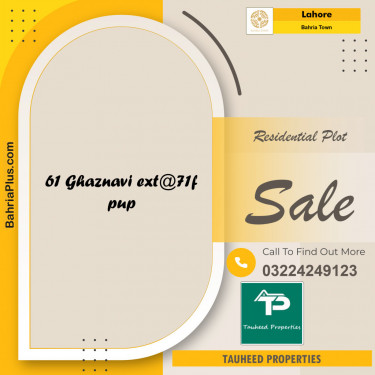 Residential Plot for Sale in Bahria Town, Lahore - (BP-125648)