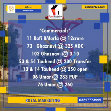 Commercial Plot for Sale in Bahria Town, Lahore - (BP-125770)