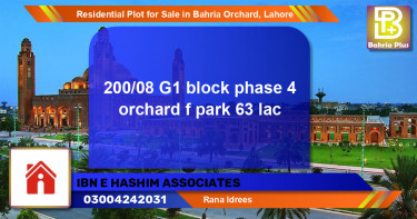Residential Plot for Sale in Bahria Orchard, Lahore - (BP-125793)