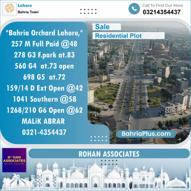 Residential Plot for Sale in Bahria Town, Lahore - (BP-125800)