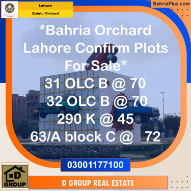 Residential Plot for Sale in Bahria Orchard, Lahore - (BP-125818)