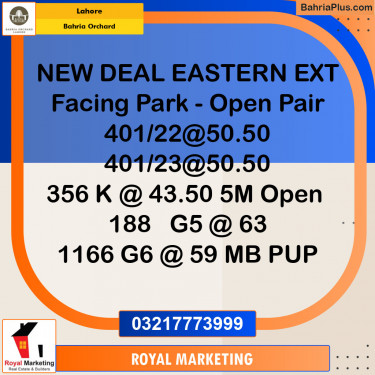 Residential Plot for Sale in Bahria Orchard, Lahore - (BP-125883)