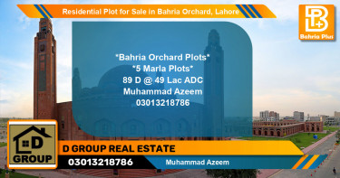 Residential Plot for Sale in Bahria Orchard, Lahore - (BP-125884)