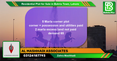 Residential Plot for Sale in Bahria Town, Lahore - (BP-125903)