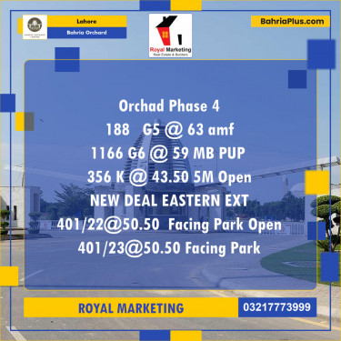Residential Plot for Sale in Bahria Orchard, Lahore - (BP-126008)