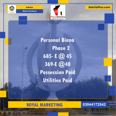 Residential Plot for Sale in Bahria Orchard, Lahore - (BP-126017)