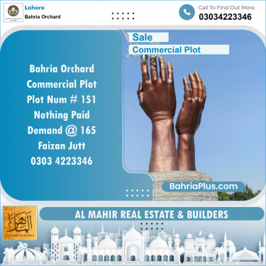 Commercial Plot for Sale in Bahria Orchard, Lahore - (BP-126034)