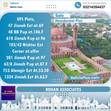 Residential Plot for Sale in Bahria Town, Lahore - (BP-126064)