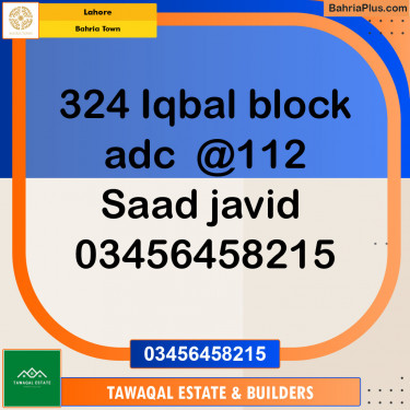 Residential Plot for Sale in Bahria Town, Lahore - (BP-126085)