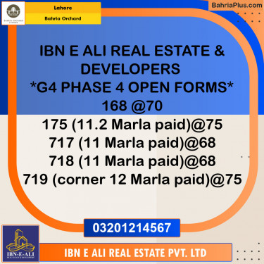 Residential Plot for Sale in Bahria Orchard, Lahore - (BP-126108)