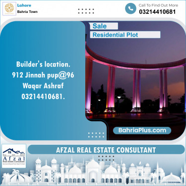 Residential Plot for Sale in Bahria Town, Lahore - (BP-126118)