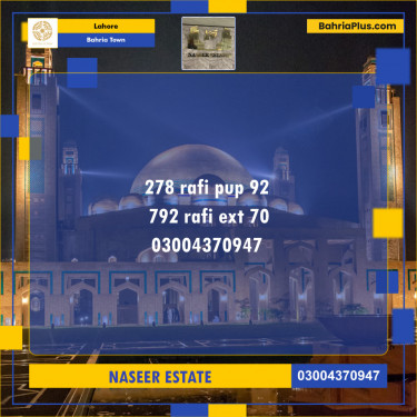 Residential Plot for Sale in Bahria Town, Lahore - (BP-126123)