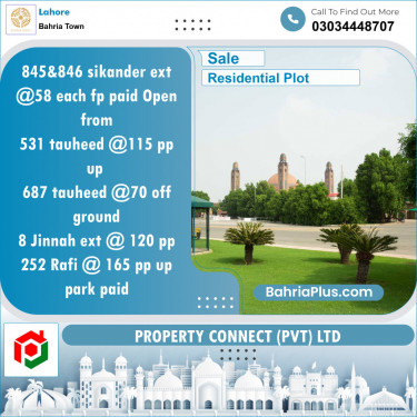 Residential Plot for Sale in Bahria Town, Lahore - (BP-126141)